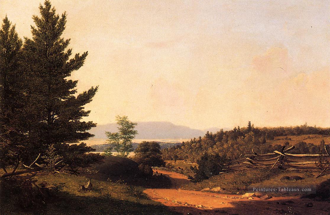 Route paysage près du lac George paysage Sanford Robinson Gifford Peintures à l'huile